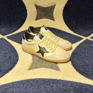 Golden Goose Ball Star White Nappa Black Star and Heel Tab size 39